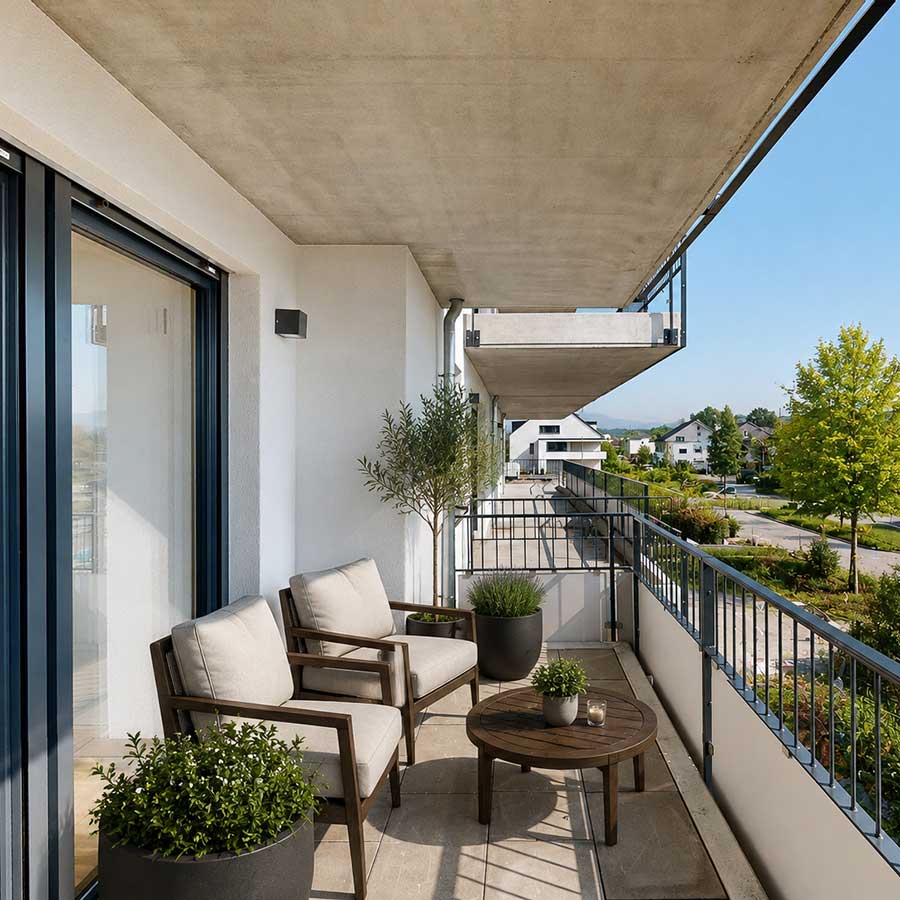 Balkon m